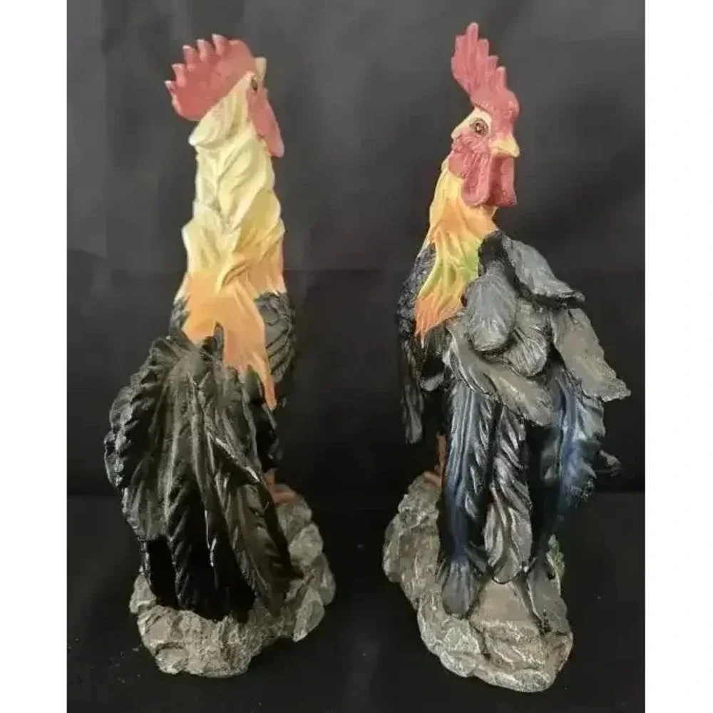 Lot of 5 Resin Roosters